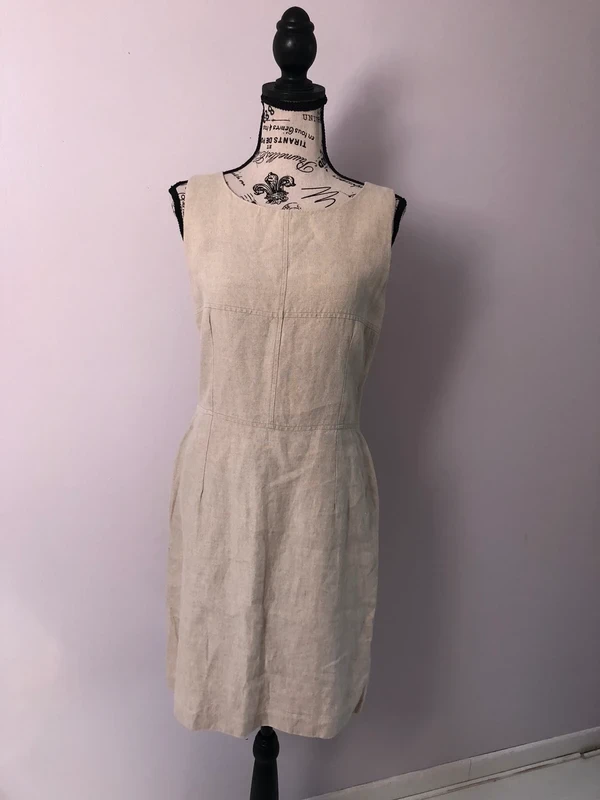 🤍 Beige linen dress – Caroll – Size 40 – Very good condition – photo 2